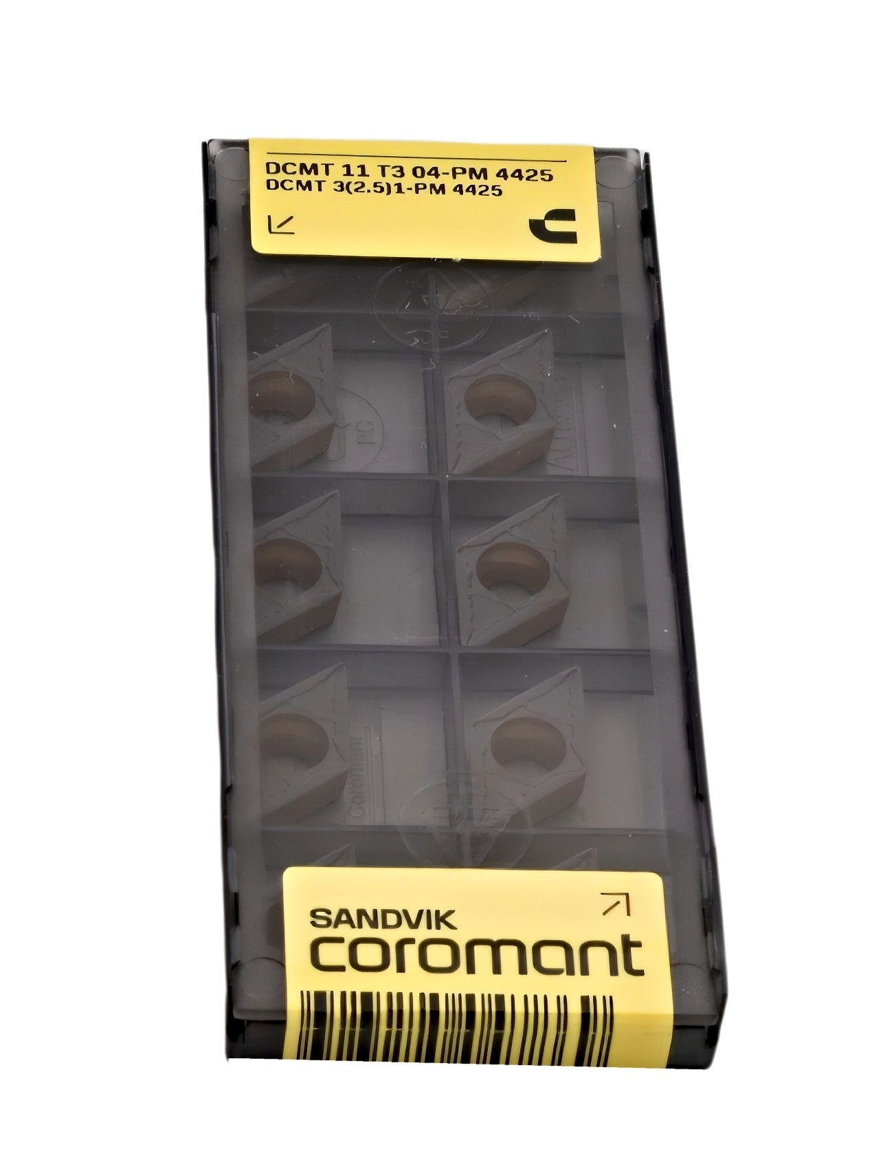 10pc Sandvik Medium Chipbreaker - Steel / Cast Iron Grade Insert - DCMT 11 T3 04-PM 4425 - Twin Eagle Imports