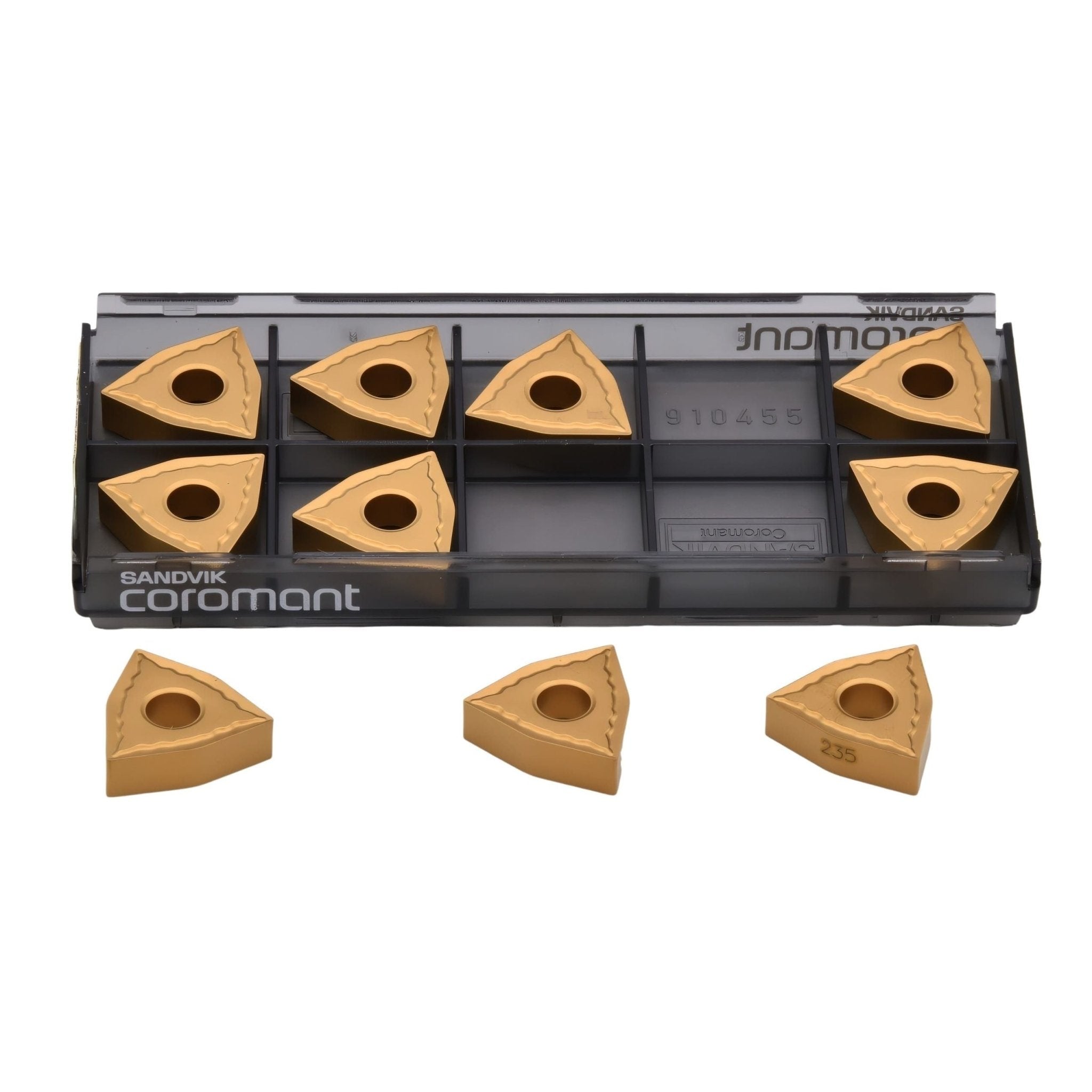 10pc Sandvik WNMG 08 04 04-QM 235 – Turning Insert (Medium, QM Chipbreaker) - Twin Eagle Imports