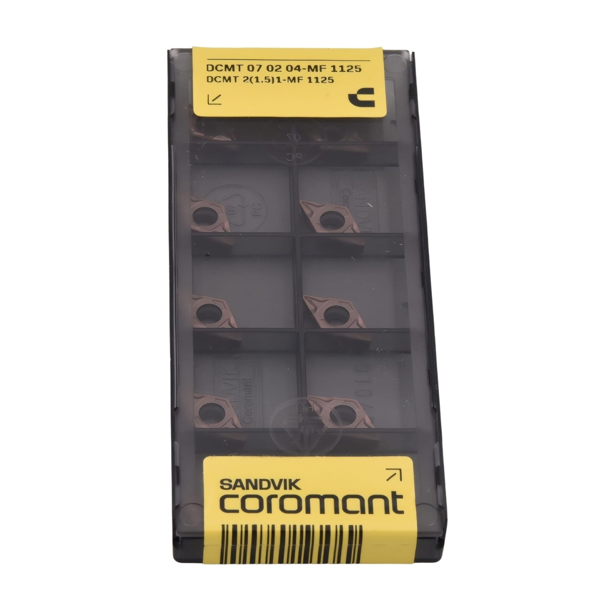 10pcs Sandvik DCMT 07 02 04-MF 1125 – Turning Insert (Finishing, MF Chipbreaker) - Twin Eagle Imports