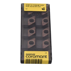 10pcs Sandvik DCMT 11 T3 08-MF 1125 – Turning Insert (Finishing, MF Chipbreaker) - Twin Eagle Imports