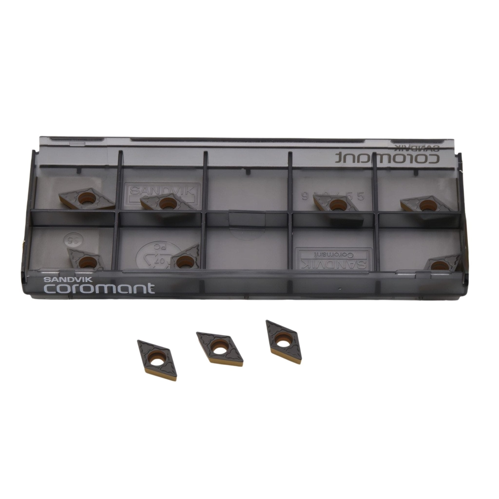 10pcs Sandvik Medium Chipbreaker - Steel / Cast Iron Grade Insert - DCMT 07 02 04-PM 4425 - Twin Eagle Imports