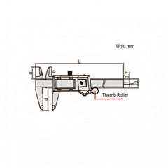 INSIZE IP54 Digital Caliper 0-200mm/0-8" Range Series 1104-200W