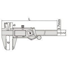 Insize Digital Caliper TCT 0-150mm/0-6" Range Series 1110-150A