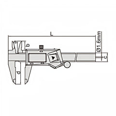 Insize Digital Caliper 0-150mm / 0-6" Range Series 1119-150