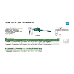 Insize Digital Knife Edge Caliper 15-150mm/0.6-6" Range Series 1123-150A