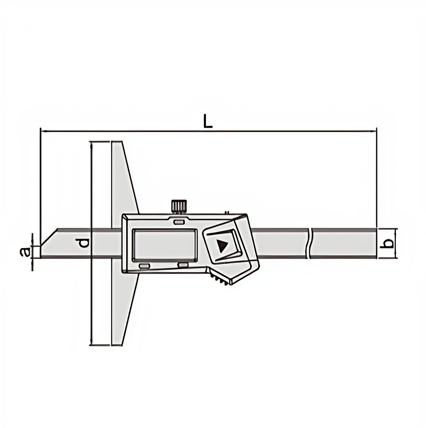 Insize Digital Depth Gauge 0-300mm/0-12" Range Series 1141-300A