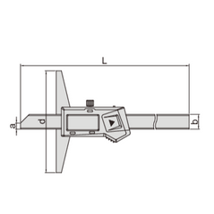 Insize Digital Depth Gauge 0-500mm/0-20" Range Series 1141-500A