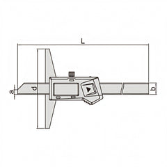 Insize Digital Depth Gauge 0-150mm/0-6" Range Series 1141-150A