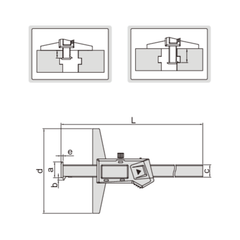 Insize Digital Double Hook Depth Gauge 0-200mm / 0-8" Range Series 1144-200A