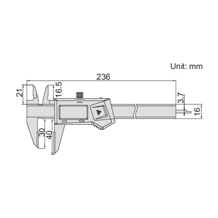 Insize Digital Scribing Caliper 0-150mm/0-6" Range Series 1166-150A