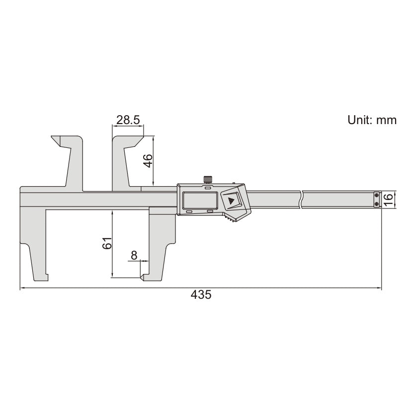 Insize Digital Drum Brake Caliper 0-300mm/0-12" Range Series 1168-300A