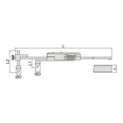 Insize Digital Back-Jaw Caliper 10-200mm/0.4-8" Range Series 1177-200