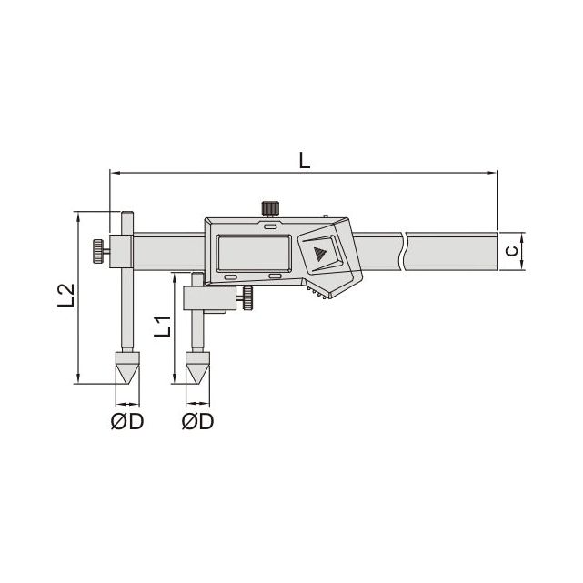 Insize Digital Offset Caliper 10-300mm Range Series 1192-300A