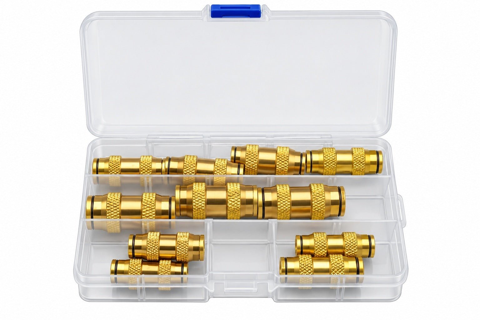 12 Piece DOT Straight Brass Push in Hose Connect Grab Kit Assortment - Twin Eagle Imports