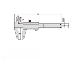 Insize Vernier Caliper 0-200mm/0-8" Range Series 1205-2002S