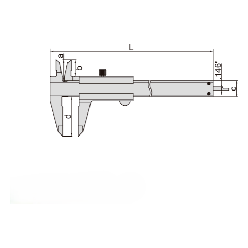 Insize Vernier Caliper 0-200mm/0-8" Range Series 1205-2002E