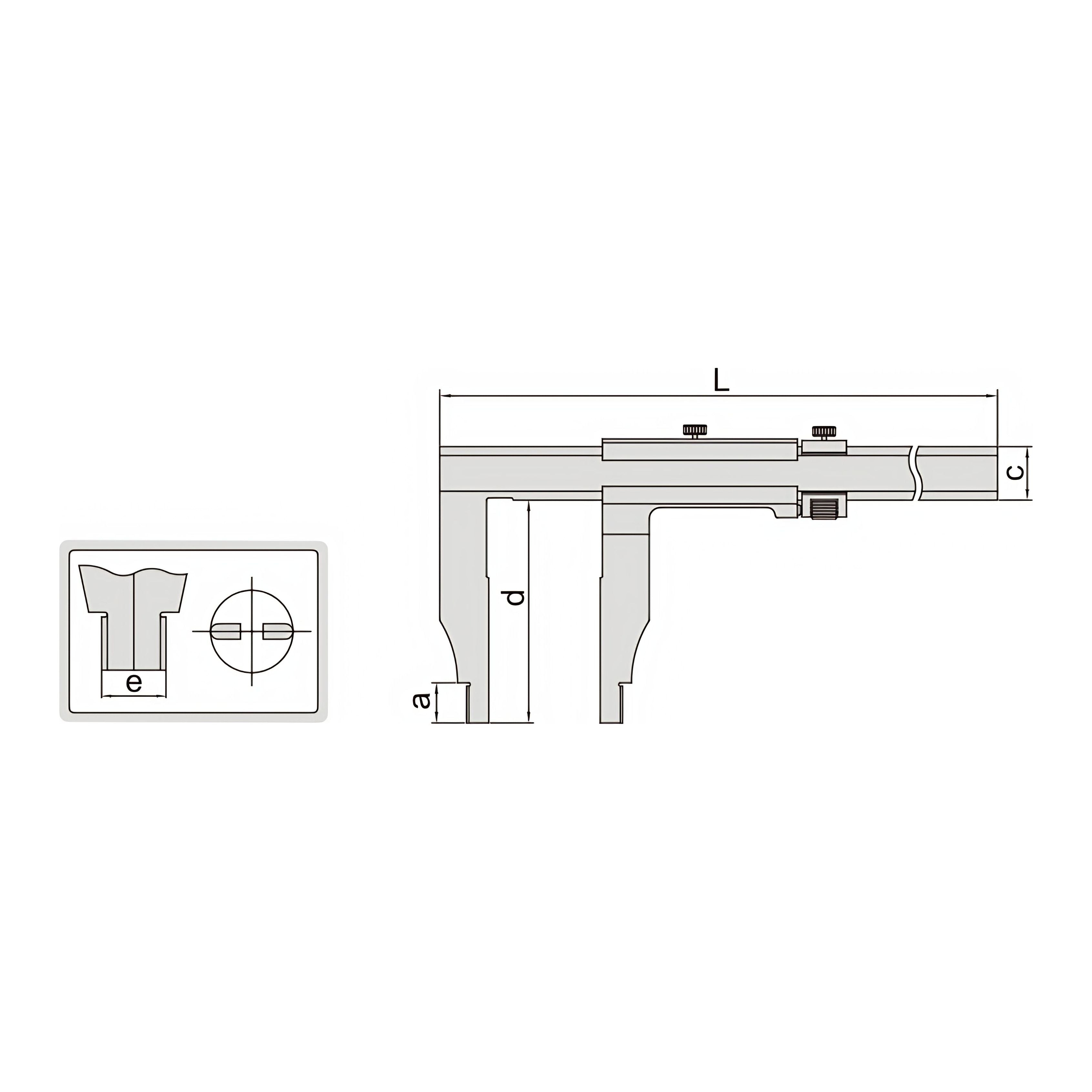 Insize Vernier Caliper 0-1000mm/0-40" Range Series 1208-1024