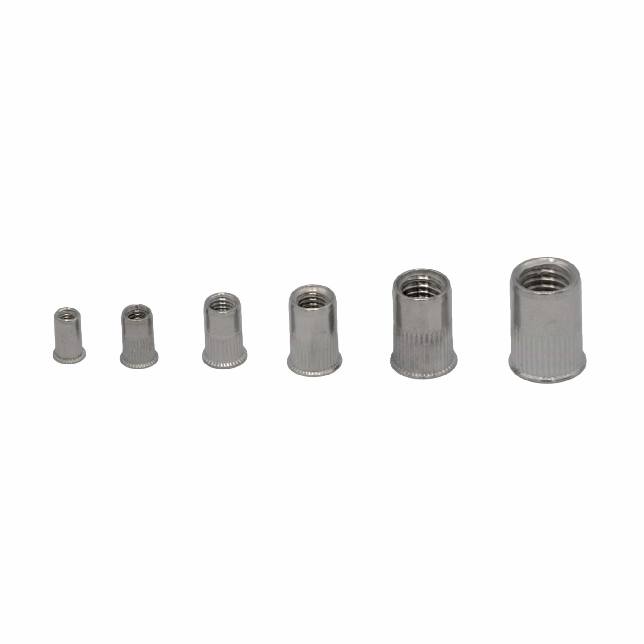 120pc Assorted Small Flange Stainless Steel Nutsert Grab Kit - M3 to M10 - Twin Eagle Imports
