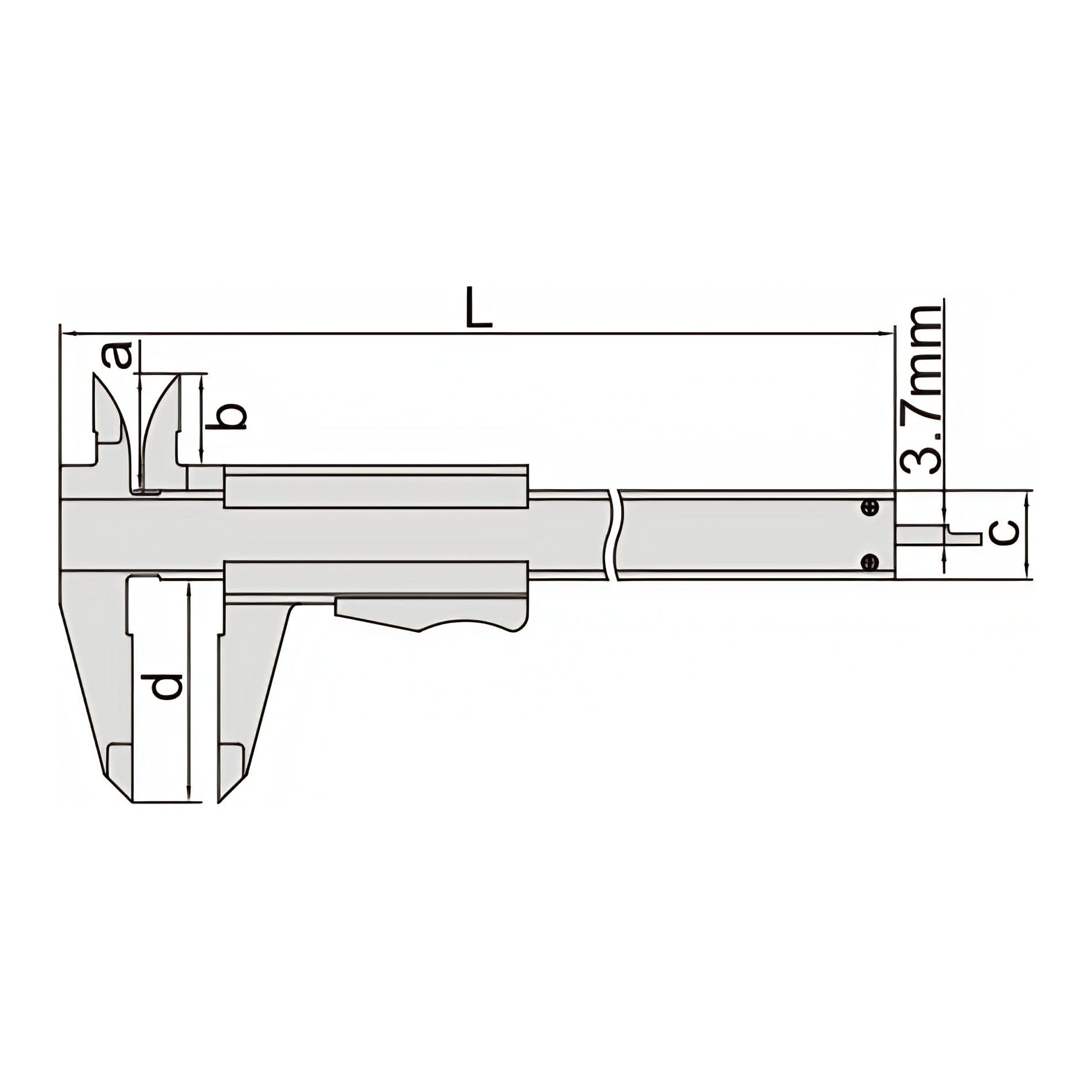 Insize Vernier Caliper 0-200mm/0-8" x 0.02mm Range Series 1223-2002