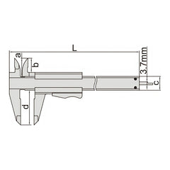 Insize Vernier Caliper 0-150mm/0-6" Range Series 1223-1502