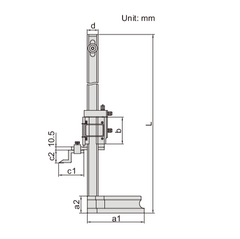 Insize Vernier Depth Gauge 0-300mm / 0-12" Range Series 1250-300