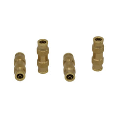 1/4" DOT Brass Push-In Straight Tube Unions – 4 Pack - Twin Eagle Imports