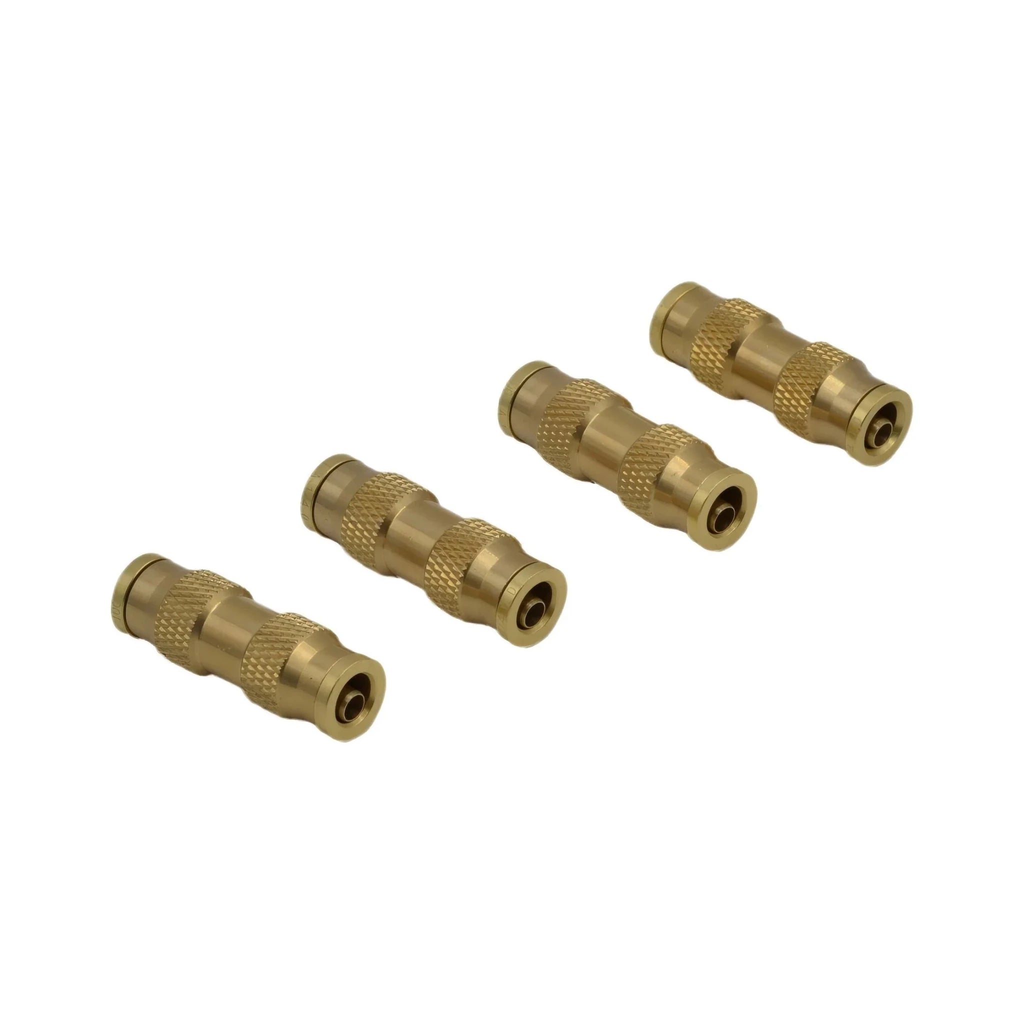 1/4" DOT Brass Push-In Straight Tube Unions – 4 Pack - Twin Eagle Imports