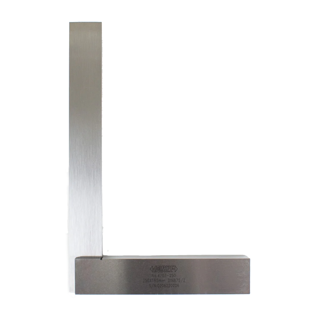 Insize 4707‑250 machinist square – wide base, 250×165 mm