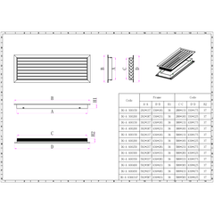 Ductsure Door Relief Vent Grille (Anodized Aluminium) – DG-A 300200