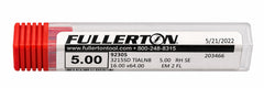 Fullerton 5.0mm 2 Flute TiAlN Coated Carbide Ball Nose Endmill - 3215 Series