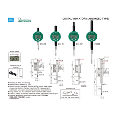 Insize Travel Digital Indicator 25.4mm/1" Range Series 2103-25
