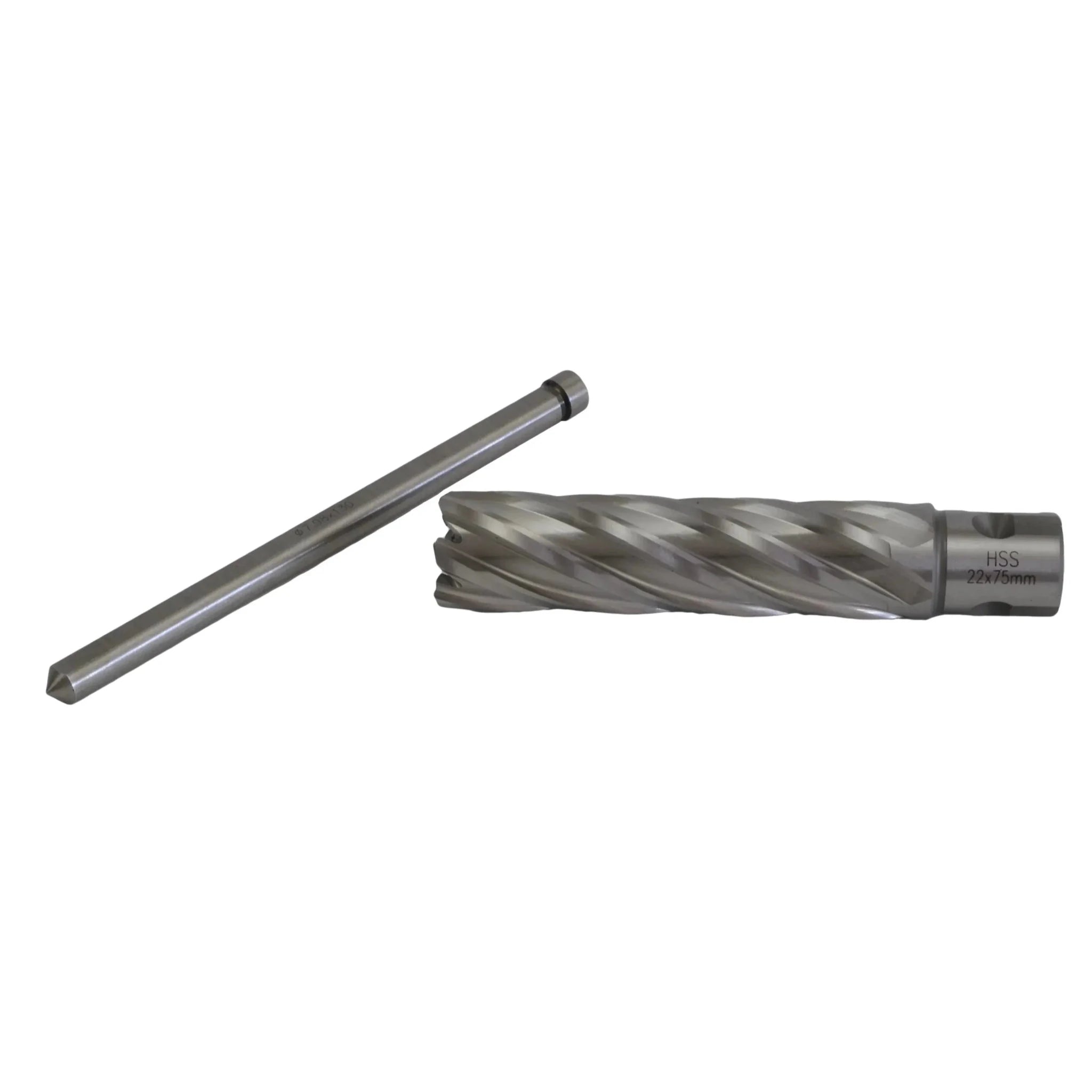 22 x 75mm D.O.C HSS 3/4" Universal Shank Annular Cutter with Pilot Pin - Twin Eagle Imports