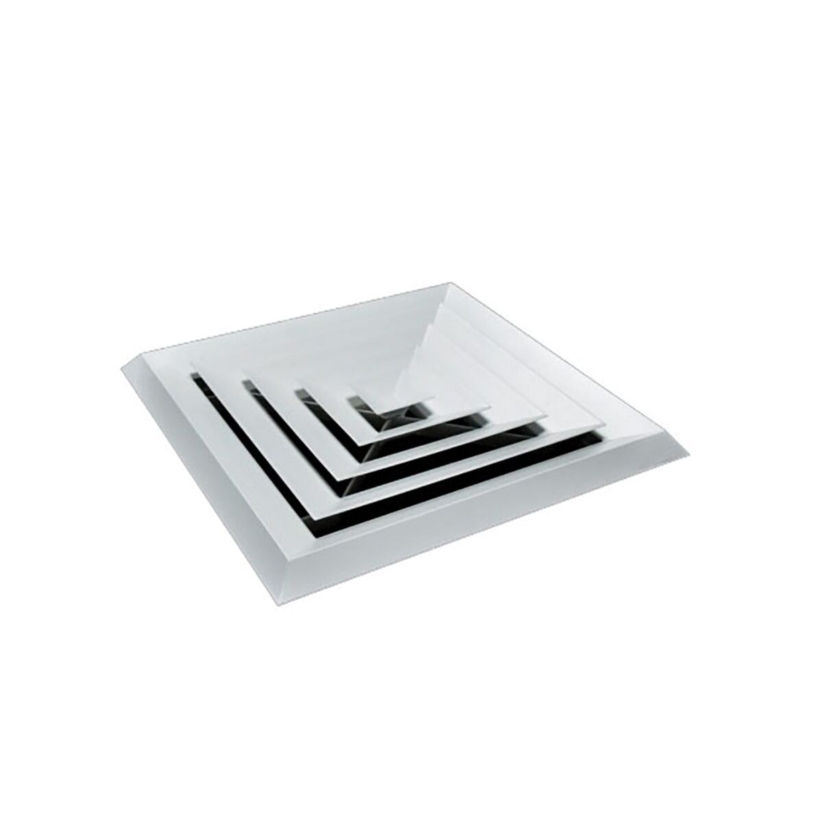 Ductsure White Aluminium Vent Grille – Square Face Slat (595 x 595 mm) - LFD-4A 595/450