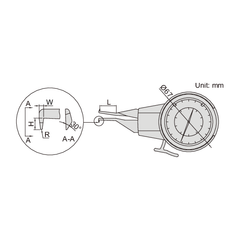 Insize Internal Dial Caliper Gauge 5-15mm Range Series 2222-15