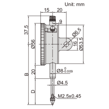 Insize Metric Dial Indicator 30mm Range Series 2310-30A
