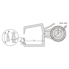 Insize External Dial Caliper Gauge 10-30mm x 0.1mm Range Series 2333-301