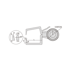 Insize External Dial Caliper Gauge 0-0.8" Range Series 2333-E081