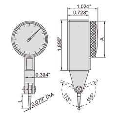 Insize Imperial Dial Indicator 0.03" x 0.001" Range Series 2380-31