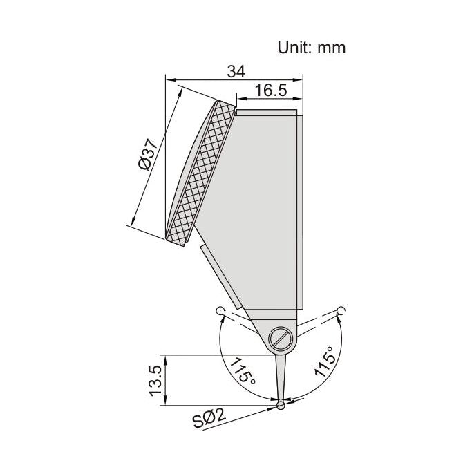 Insize Dial Test Indicator 0.8mm x 0.01mm Range Series 2399-08