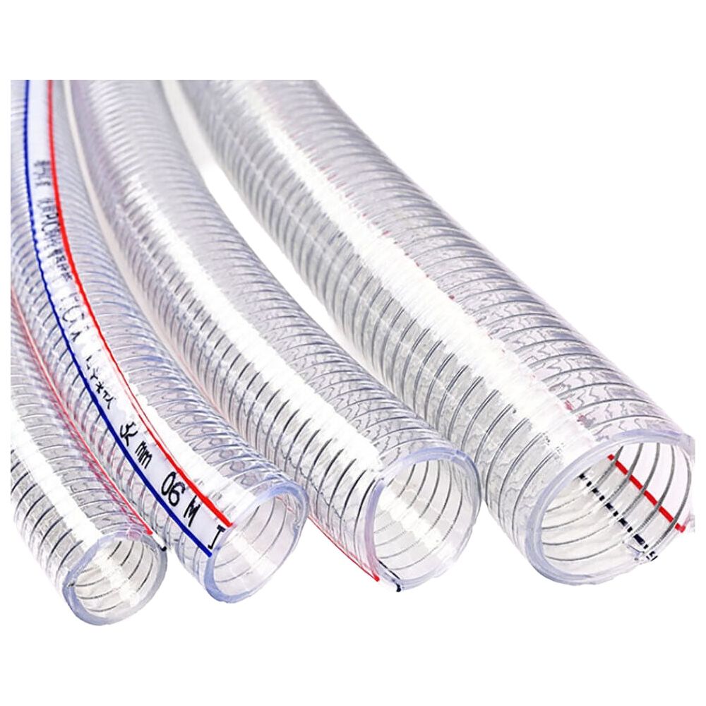 Wire Reinforced Clear Flexible PVC Hose ID 1/2''(13mm), 5m length
