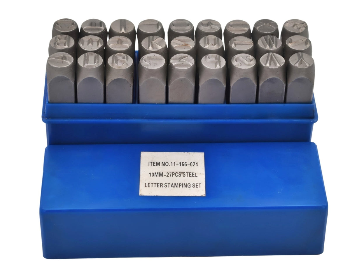 27-Piece 10mm Steel Letter Stamping Set - Twin Eagle Imports