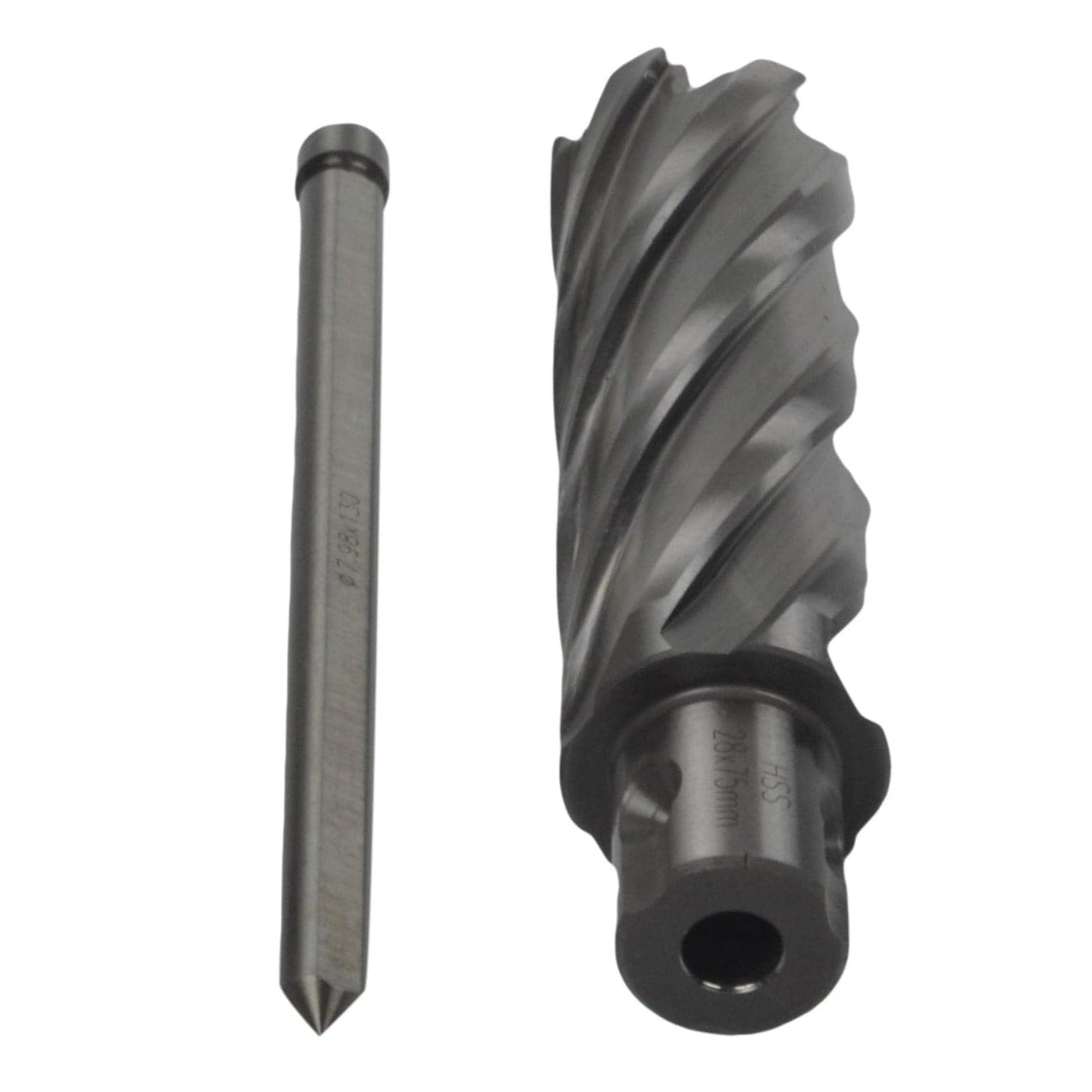 28 x 75mm D.O.C HSS 3/4" Universal Shank Annular Cutter with Pilot Pin - Twin Eagle Imports