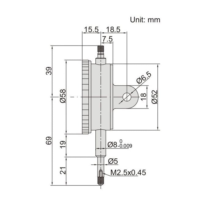 Insize Dial Indicator 10mm Range Series 2892-10