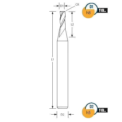 Best Carbide 3mm 4 Flute TiALN Coated Short Series Corner Radius End Mill – 6mm Shank