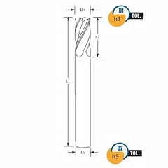 Best Carbide 4mm 4 Flute Stub Square End Mill