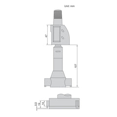 Insize Digital Three Points Micrometer Set 70-100mm/ 2.76-3.94" Range Series 3128-100