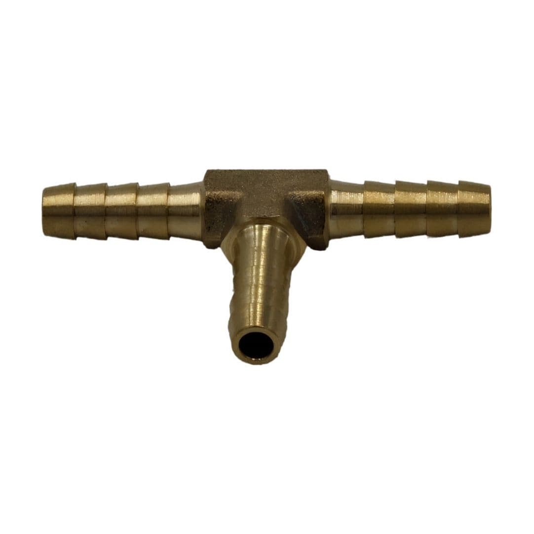 3/16" Three Way Brass Hose Barb Tee H6 - Twin Eagle Imports