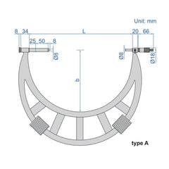 Insize Metric Outside Micrometer 900-1000mm Range Series 3205-1000