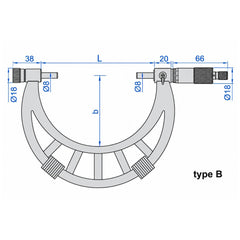 Insize Metric Outside Micrometer 900-1000mm Range Series 3206-1000