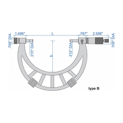 Insize Outside Micrometer 36-40" Range Series 3206-40